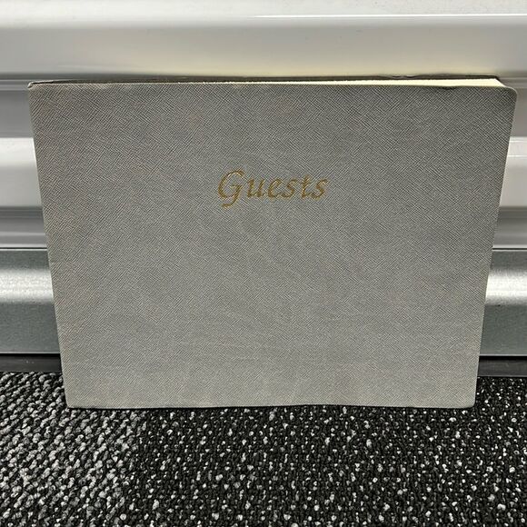 Tempo Italian Canvas Gray Guest Book, NWOT - Picture 1 of 3
